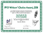 PFO WritersChoice Award 2011